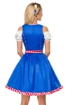 Unterbrustdirndl mit Karoschürze blau/rot/weiß von Dirndline kaufen - Fesselliebe