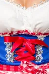 Unterbrustdirndl mit Karoschürze blau/rot/weiß von Dirndline kaufen - Fesselliebe