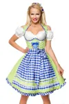 Unterbrustdirndl mit Karoschürze grün/blau/weiß von Dirndline kaufen - Fesselliebe