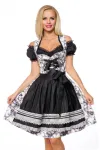 Dirndl grau/schwarz/weiß von Dirndline kaufen - Fesselliebe