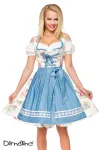 Romantisches Blümchen-Dirndl weiß/blau von Dirndline kaufen - Fesselliebe