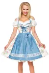 Romantisches Blümchen-Dirndl weiß/blau von Dirndline kaufen - Fesselliebe