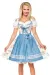 Romantisches Blümchen-Dirndl weiß/blau von Dirndline