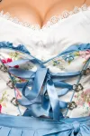 Romantisches Blümchen-Dirndl weiß/blau von Dirndline kaufen - Fesselliebe