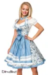 Romatisches Blümchen-Dirndl weiß/blau von Dirndline kaufen - Fesselliebe