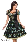 Dirndl inkl. Spitzenbluse schwarz/grün von Dirndline kaufen - Fesselliebe