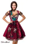 Dirndl inkl. Spitzenbluse rot/schwarz von Dirndline kaufen - Fesselliebe