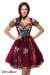 Dirndl inkl. Spitzenbluse rot/schwarz von Dirndline