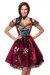 Dirndl inkl. Spitzenbluse rot/schwarz von Dirndline