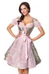 Premium Brokat-Dirndl inkl. Bluse rosa/gemustert von Dirndline kaufen - Fesselliebe