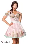 Mini-Brokat-Dirndl inkl Spitzenbluse rosa von Dirndline kaufen - Fesselliebe