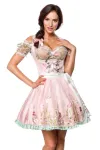 Mini-Brokat-Dirndl inkl Spitzenbluse rosa von Dirndline kaufen - Fesselliebe