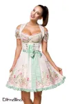 Mini-Brokat-Dirndl inkl Spitzenbluse türkis/rosa von Dirndline kaufen - Fesselliebe