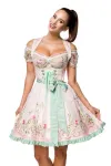 Mini-Brokat-Dirndl inkl Spitzenbluse türkis/rosa von Dirndline kaufen - Fesselliebe