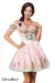 Mini-Brokat-Dirndl inkl Spitzenbluse pink/grün von Dirndline