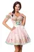 Mini-Brokat-Dirndl inkl Spitzenbluse pink/grün von Dirndline