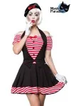 Pantomimenkostüm: Sexy Mime schwarz/rot/weiß von Mask Paradise kaufen - Fesselliebe