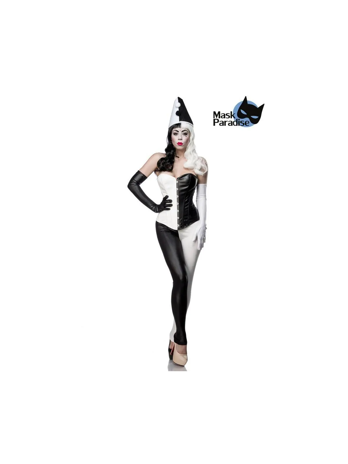 Harlekinkostüm: Classic Harlequin schwarz/weiß von Mask Paradise kaufen - Fesselliebe