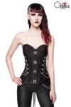 Punk/Gothic-Corsage aus Brokat schwarz von Ocultica kaufen - Fesselliebe