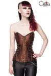 Punk/Gothic-Corsage aus Brokat braun von Ocultica kaufen - Fesselliebe