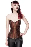 Punk/Gothic-Corsage aus Brokat braun von Ocultica kaufen - Fesselliebe