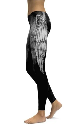 winged Leggings schwarz von Ocultica