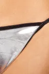 Bikini silber/schwarz kaufen - Fesselliebe