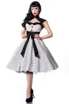 Rockabilly-Kleid weiß/schwarz kaufen - Fesselliebe