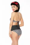 Vintage-Bandeau-Bikini schwarz/weiß kaufen - Fesselliebe