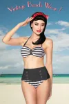 Vintage-Bandeau-Bikini schwarz/weiß kaufen - Fesselliebe