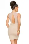 Kleid mit goldfarbenem Reif beige kaufen - Fesselliebe