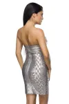 Echtes Bandage-Shape-Kleid silber kaufen - Fesselliebe