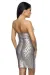 Echtes Bandage-Shape-Kleid silber