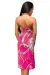 Bandeau-Kleid pink/gemustert