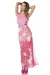 Maxi Kleid pink/gemustert