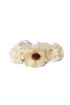 Halsband mit Blumen creme kaufen - Fesselliebe