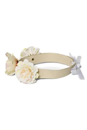 Halsband mit Blumen creme