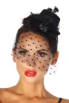 Rockabilly-Minihut / Fascinator schwarz kaufen - Fesselliebe