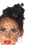 Rockabilly-Minihut / Fascinator schwarz kaufen - Fesselliebe