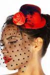 Rockabilly-Minihut / Fascinator rot kaufen - Fesselliebe