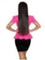 Vintage-Kleid mit Lackgürtel pink/schwarz kaufen - Fesselliebe