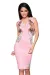 Kleid mit Leoprint rosa