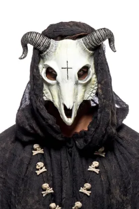 Goat Maske weiß/schwarz