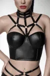 Harness-Wetlook Top schwarz von Saresia kaufen - Fesselliebe