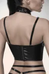 Harness-Wetlook Top schwarz von Saresia kaufen - Fesselliebe