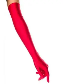 extra lange Satinhandschuhe rot kaufen - Fesselliebe