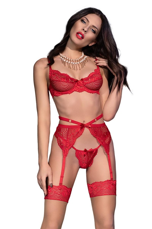 Spitzen-Set CR4413 rot von Chilirose kaufen | Fesselliebe