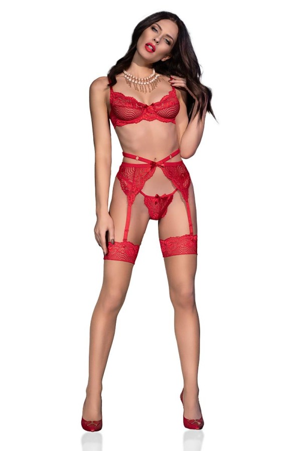 Spitzen-Set CR4413 rot von Chilirose kaufen | Fesselliebe