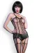 Bodystocking-Set CR4476 schwarz von Chilirose