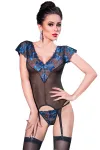 Spitzen-Set Cr4197 Blau/Schwarz von Chilirose kaufen - Fesselliebe